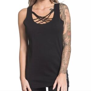 NWT!!! AMERICAN FIGHTER STRAPPY TANK TOP SAVANNAH SD Tee Biker Medium M